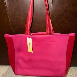 Summersalt Pink Colorblock Neoprene Beach Tote Bag